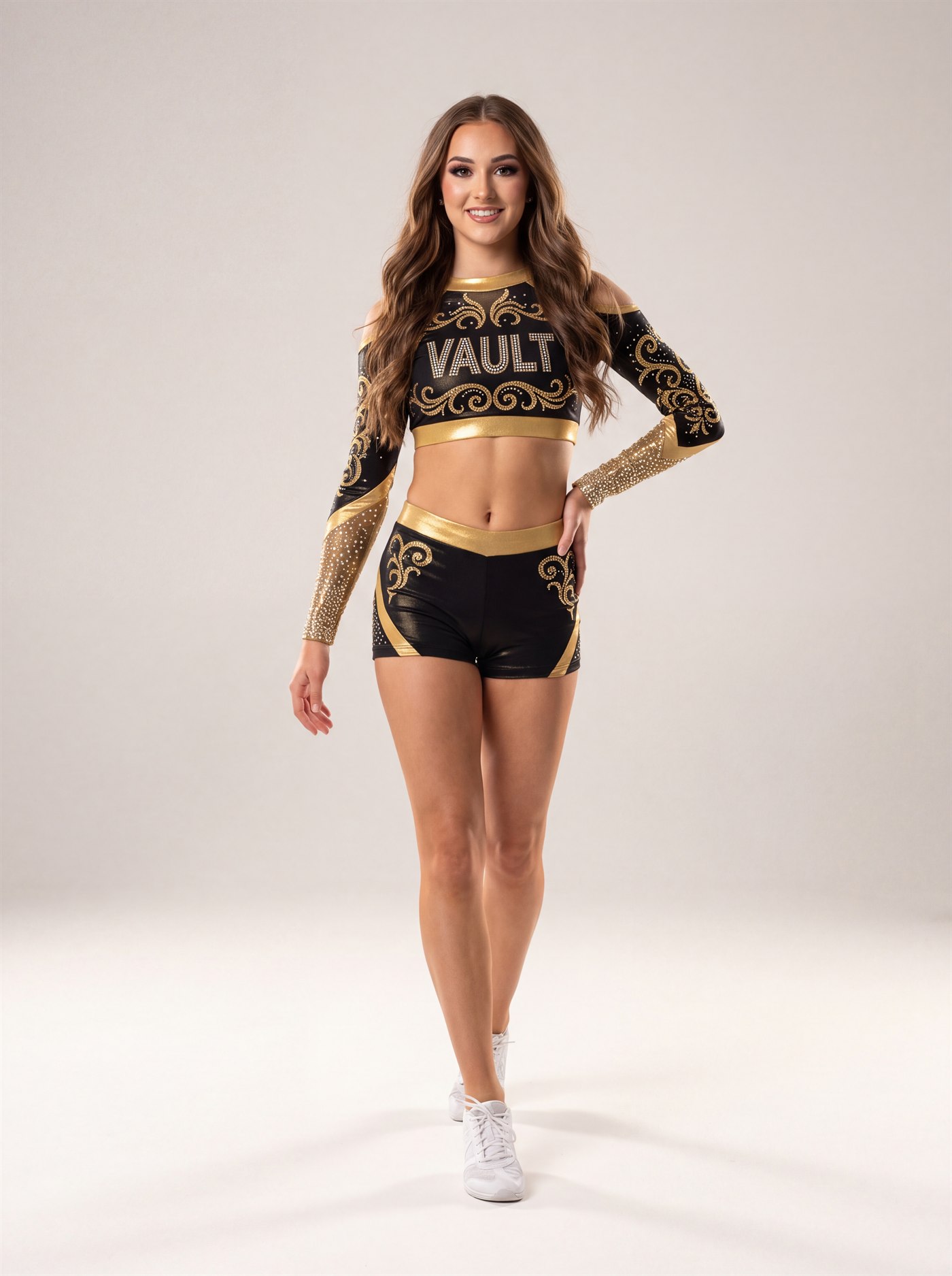 Baroque — custom All Star competition uniform, front view